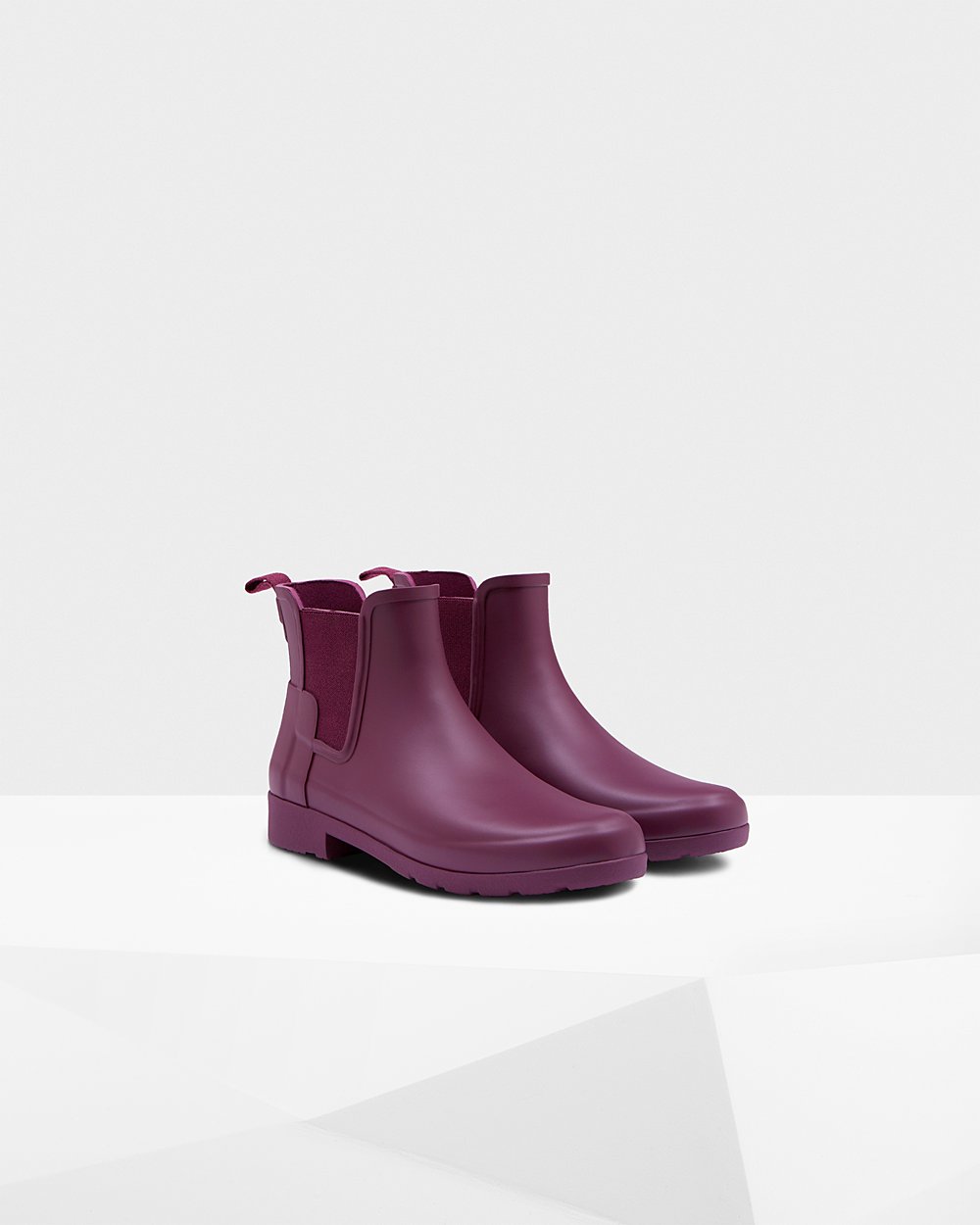 Hunter Refined Slim Fit Chelsea Boots - Buy Online Womens Purple - XDWCMN025